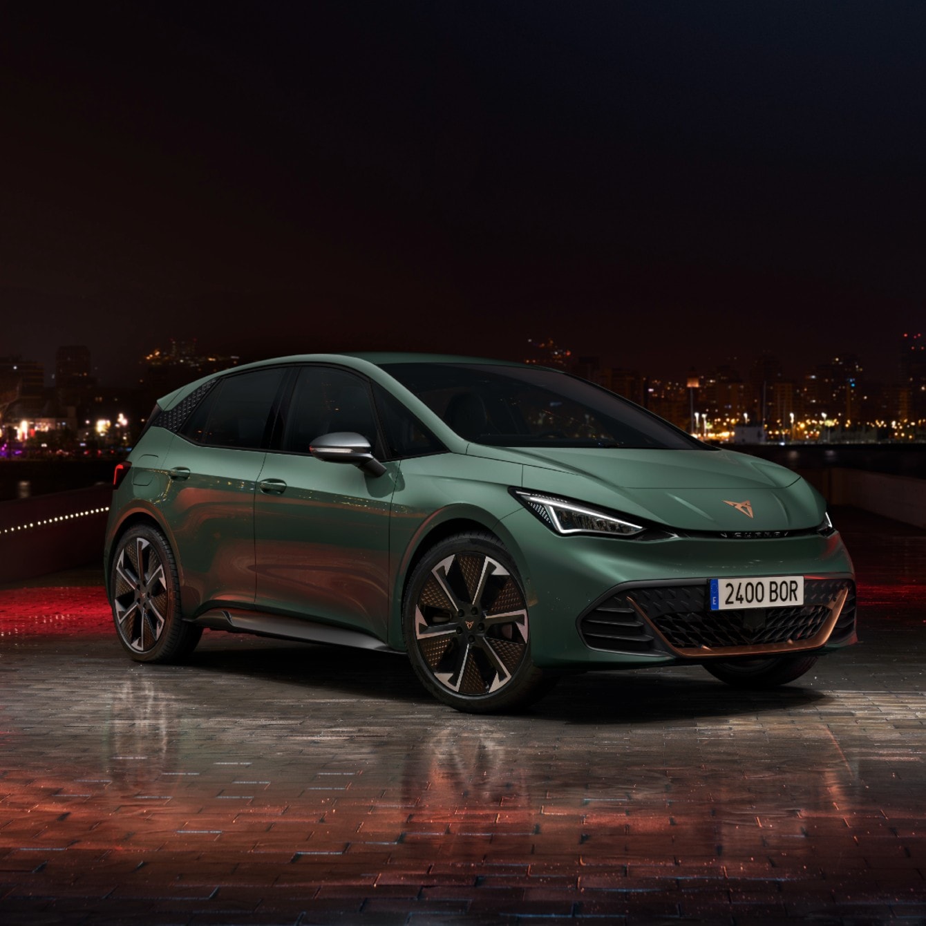 2024 cupra formentor hybrid car in century bronze matt charging with wall charger