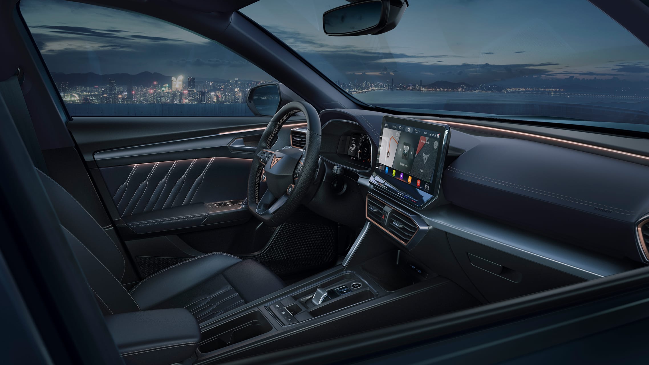 cupra forbinder med stemmestyret infotainment-system og trafikopdateringer i realtid