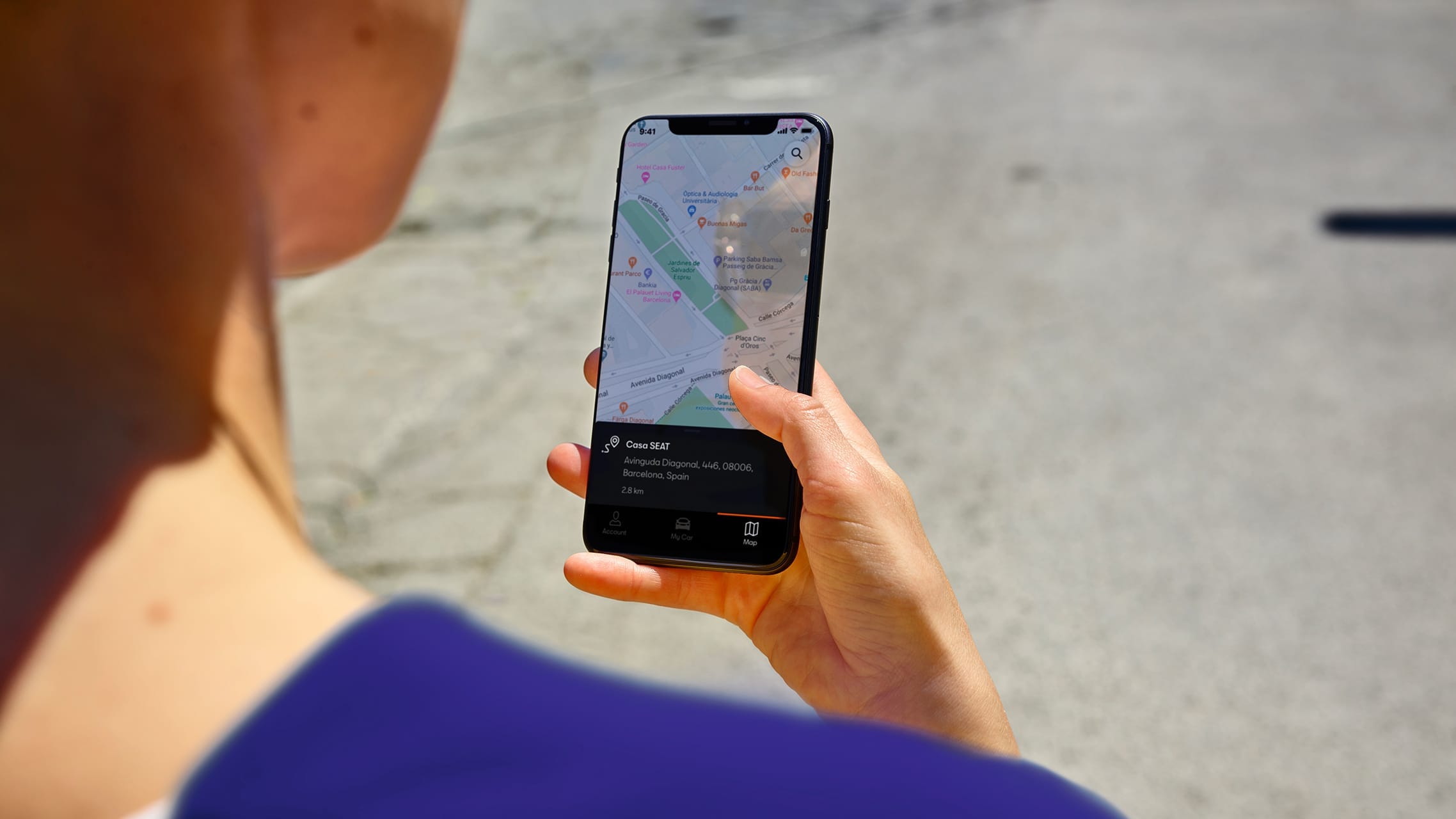 cupra connect app kan finde din bil og aktivere hornet og blinklyset.