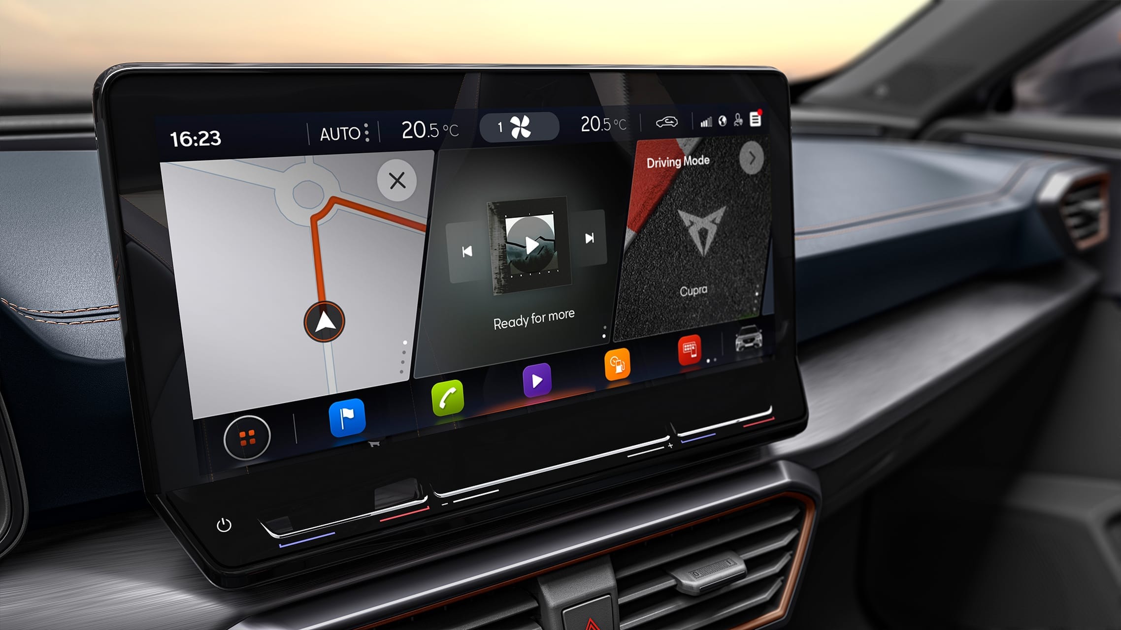 new cupra formentor compact suv 12-inch navigation infotainment system