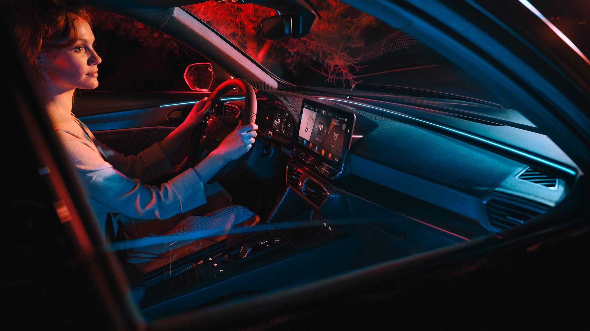 new cupra formentor interior car design led lighting